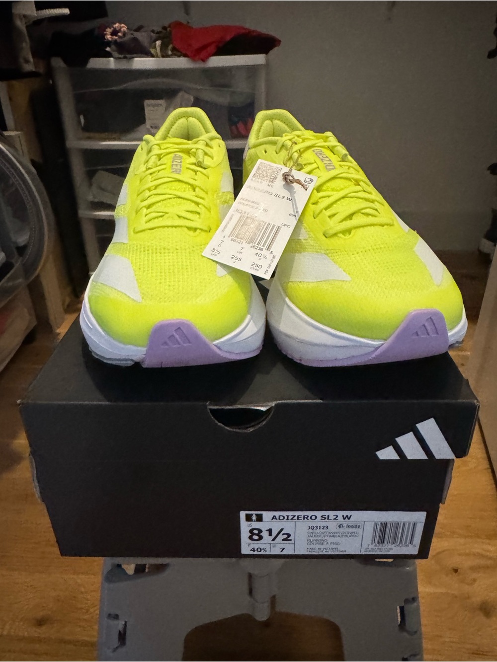 adidas Women's Neon Yellow & Lavender Running Sneakers